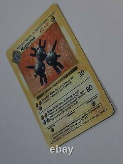 Magneton Shadowless Holo Ultra Rare Pokemon Card 9/102 Base Set Vtg Electric