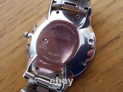 Mens Rare Vintage Retro Ultra Slim Swiss Roamer Gents Quartz Bracelet Watch VGC