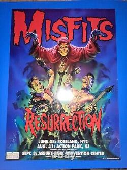 Misfits Ultra Rare Vintage 1996 Resurrection Tour Poster Punk Rock Danzig Doyle
