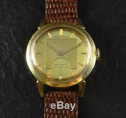 Movado 18ct Gold Dial Ultra Rare & Vintage 1940s Automatic Bumper Wristwatch Wow