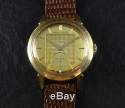 Movado 18ct Gold Dial Ultra Rare & Vintage 1950s Automatic Bumper Wristwatch Wow
