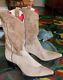 Nos! Rare! Vintage Custom Ultra Suede Men Snip Toe Usa Western Boots 11.5 D-buy