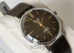 New Ultra Slim Ussr Made Poljot De Luxe Wrist Watch 2209 Movement Rare