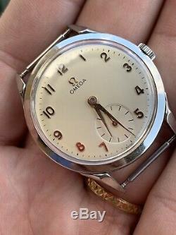 Omega 2605/8 Stunning Vintage Watch Steel ARACNO CASE Ultra Rare Cal 266