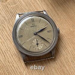 Omega Coin Case Ultra Rare 26.5 Vintage Watch Calatrava Men Steel Stunning