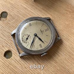 Omega Coin Case Ultra Rare 26.5 Vintage Watch Calatrava Men Steel Stunning