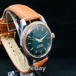 Oris Super Rare Ultra 1970'S Vintage Swiss Men'S Watch Hand-Wound 17 Stone