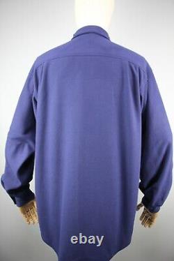 PATAGONIA Ultra Rare Vintage USA Men's Overshirt Blue Navy Fleece Jacket Size M