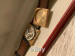 Piaget 18K gents Tank Altiplano vintage wristwatch rare 9P ultra thin movement