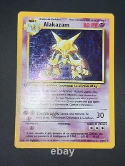 Pokemon Card Rare Holo Set Base 1ed 1 Edition Alakazam 1/102 Ita Vintage Old