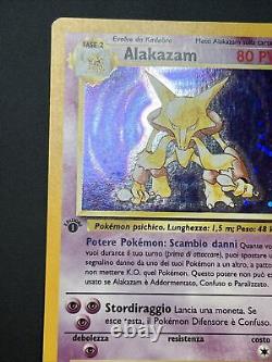 Pokemon Card Rare Holo Set Base 1ed 1 Edition Alakazam 1/102 Ita Vintage Old