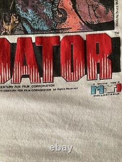 Predator Original Vintage 1987 White MTI Schwarzenegger Shirt Size L ULTRA RARE
