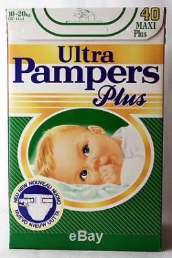RARE VINTAGE 80'S ULTRA PAMPERS 10-20kg 22-44lbs MAXI PLUS DIAPERS NEW SEALED