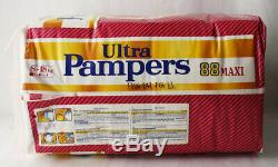 RARE VINTAGE 80'S ULTRA PAMPERS 8-18kg 18-40lbs 88X MAXI DIAPERS NEW SEALED