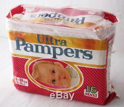 RARE VINTAGE 80'S ULTRA PAMPERS GIRL 8-18kg 18-40lbs MAXI DIAPERS NEW SEALED