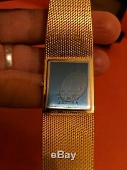 RARE VINTAGE Ultra Thin Seiko Lassale Gold Tone Watch Box & Papers