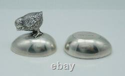 RARE Vintage TIFFANY & CO. Sterling Silver CHICK / EGG Box 55.2g ULTRA FIND