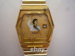 Rado diamonds Gadaffi/Watch has the picture of MuammarGaddafi VINTAGE ULTRA RARE