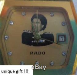 Rado watch Gadaffi / Watch has the picture of Muammar Gaddafi VINTAGE ULTRA RARE