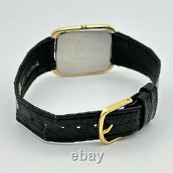 Rare Vintage 1980 SEIKO Gold Tone Quartz Ultra Thin Watch, Leather, 9300-5009