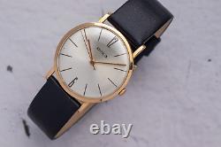 Rare Vintage Doxa 18K Solid Gold 34.5mm Ultra Slim Manual wristwatch from 1960s