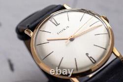 Rare Vintage Doxa 18K Solid Gold 34.5mm Ultra Slim Manual wristwatch from 1960s