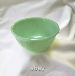 Rare Vintage Fire King 5 Inch Jadeite Swirl Bowl Ultra Scarce, Great Condition