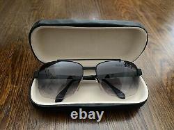 Rare Vintage Ultra Caviar 7400-02 Large Black Gradient Sunglasses Made Germany