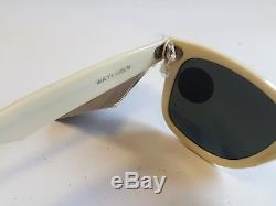 Ray-Ban Vintage Wayfarer B&L G31 Full Mirror FM Ultra Rare White color 50 mm NOS