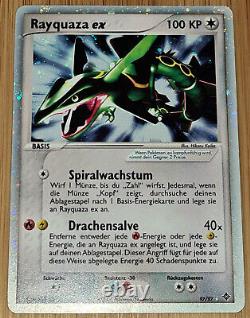 Rayquaza ex # 97/97 Ultra Rare Holo EX Dragon 2004 Pokemon Deutsch Mint Vintage