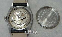 Rolex Oyster Perpetual Ultra Rare Model 6580 BREVET CROSS SS Mens Watch c. 1954
