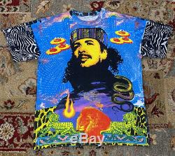 Santana 1995 Vintage T-shirt Ultra Rare Size XL Lions Head And UFOs