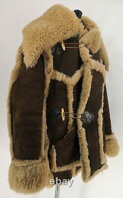Schott Genuine Shearling Deluxe Mountain Man Coat Style 212 Size 42 Ultra Rare