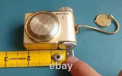 Sony TR 8 mini transistor radio vintage Gold plated ultra rare