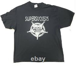 Supersuckers ULTRA RARE VINTAGE 100 Proof Evil cowboy t shirt XL