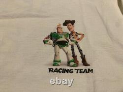 TOY STORY 2 Racing Team ultra rare vintage promo shirt Adult XL Walt Disney 1999