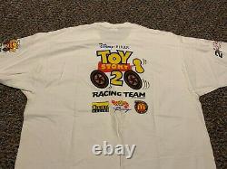 TOY STORY 2 Racing Team ultra rare vintage promo shirt Adult XL Walt Disney 1999