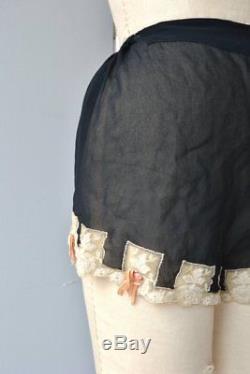 True vintage Billet Doux silk lingerie set 1920s bra and bloomers ULTRA RARE