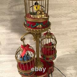 ULTRA RARE Mr. Christmas Holiday Song Birds Action Lights Music Box Vintage Flaw