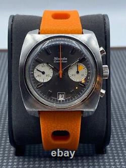 ULTRA RARE Nivada Dato Chronograph vintage 39.5mm Valjoux 7734 EXCELLENT