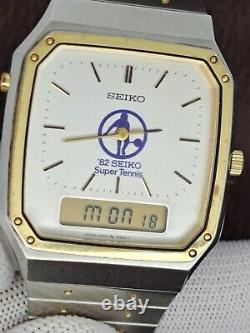ULTRA RARE SEIKO VINTAGE DIGITAL WATCH 1982 BOND era H449-5150 SUPER TENNIS SGP