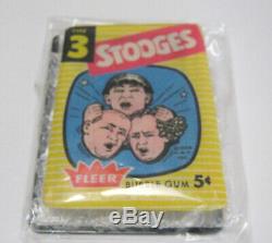 ULTRA RARE VINTAGE 5c 1959 The 3 Three Stooges Card Bubble Gum Wax Pack FLEER