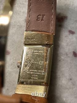 ULTRA RARE VINTAGE AUTHENTIC Versace Women's Watch LSQ90 Leather and Gold Style