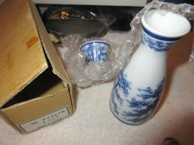 Ultra Rare Vintage Beautiful Cold Steel Emperor Knife Collection Sake Vase +cup
