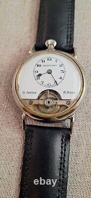 ULTRA RARE VINTAGE MEN'S watch LEGITIMO SUPER BIG SIZE 48 mm! 8 DAYS