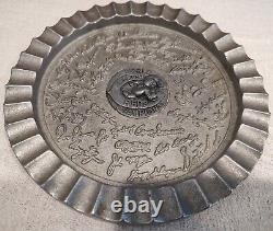 ULTRA RARE Vintage 1976 Cincinnati Reds World Series Champions Metal Ashtray