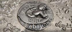 ULTRA RARE Vintage 1976 Cincinnati Reds World Series Champions Metal Ashtray