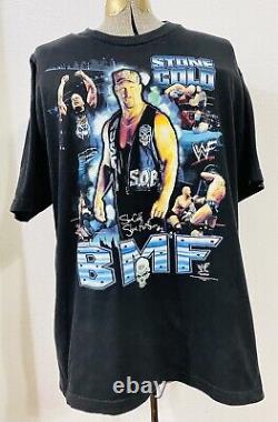 ULTRA RARE Vintage 2000 Stone Cold Steve Austin BMF WWF WWE On Triple AAA Tag XL