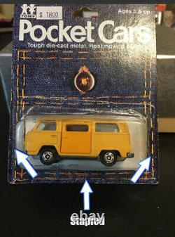 ULTRA RARE Vintage 70's Tomica Tomy Pocket Cars Volkswagon Micro Bus vw