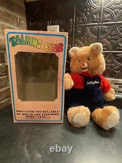ULTRA RARE! Vintage 70s 80s Talking Bear Plush PRE Teddy Ruxpin LOOK READ